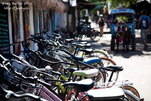 Bikes on Gili Trawangan, Lombok, Indonesia