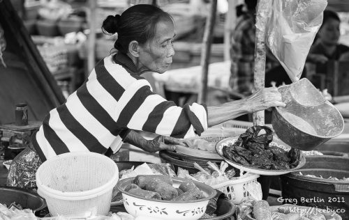 Market lady, Sekotong Barat, Lombok, Indonesia