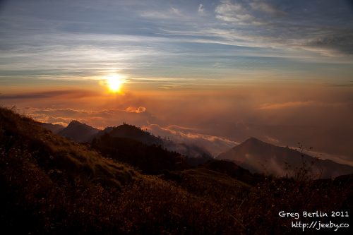 Sunset from Gunung Rinjani, Lombok, Indonesia