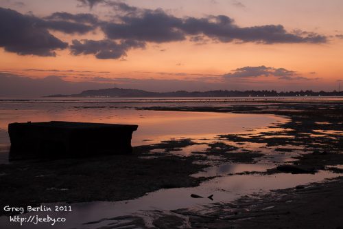 Sunset on the west side of Gili Air, Lombok, Indonesia
